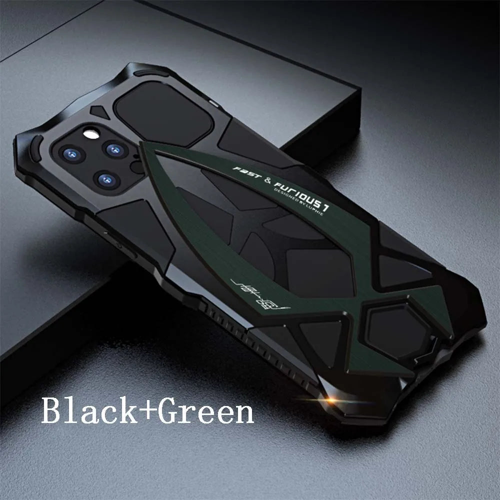 Luphie Rugged Phone Case Military Grade Armor Shell For iPhone 15 14 13 Pro Max Shockproof Metal Fundas - Caseverse