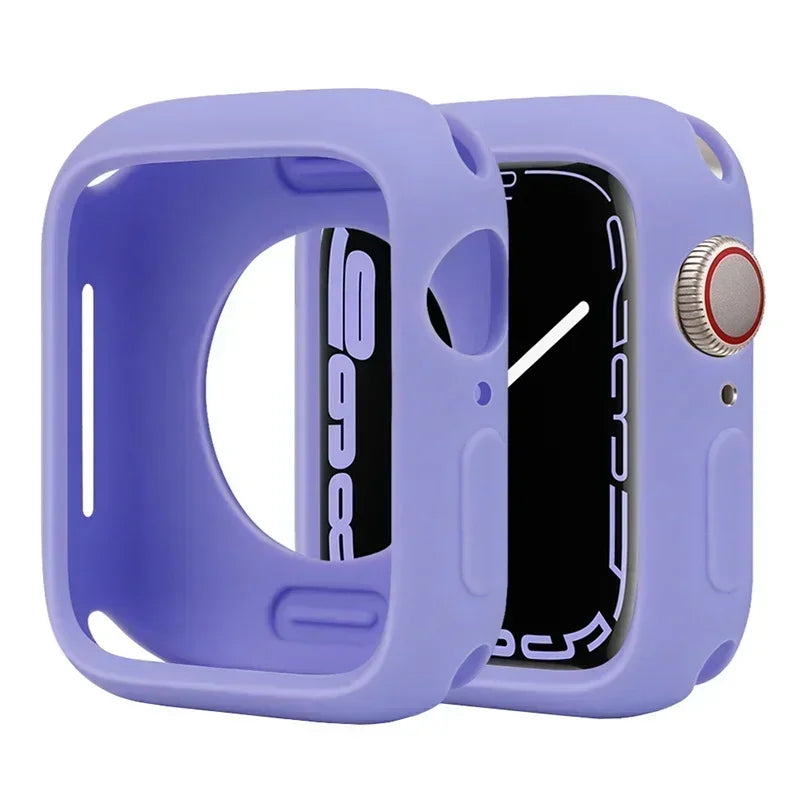 Candy Soft Silicone Case for Apple Watch Cover 9 8 7 6 Se 5 45mm 42mm 38 Protection Iwatch Serie 44mm 40mm 41mm Bumper for women