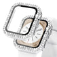 Diamond Case For Apple watch Cover 45mm 41mm 38mm 42mm 44mm 40mm Tempered Glass+ Bumper Screen Protector series 9 8 7 6 5 4 3 SE