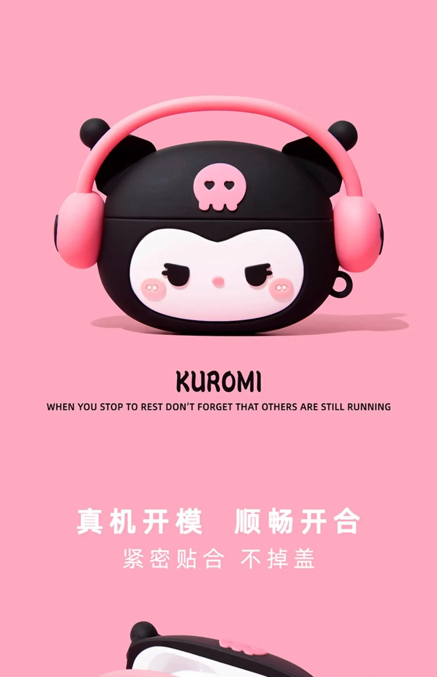 For Airpods 1 2 3 4 Pro Pro 2 Hello Kitty Kuromi Melody Listen To Music Silicone Earphone Case Accessories Cover
