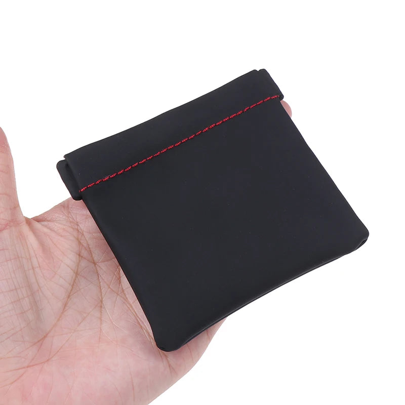 New Black Mini Hard Headphone Case Portable Earbuds Pouch box PU Leather Earphone Storage Bag Protective USB Cable Organizer