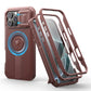 For iPhone 16 Pro Max Rugged Armor Shockproof Case with Built-in Sliding Camera Cover and Built-in Screen Protector Kickstand - Caseverse