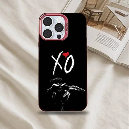 The W-Weeknd XO Singer  Phone Case For iPhone 16,15,14,13,12,11,Mini,Pro,SE,MAX Pink Matte Silicone Cover