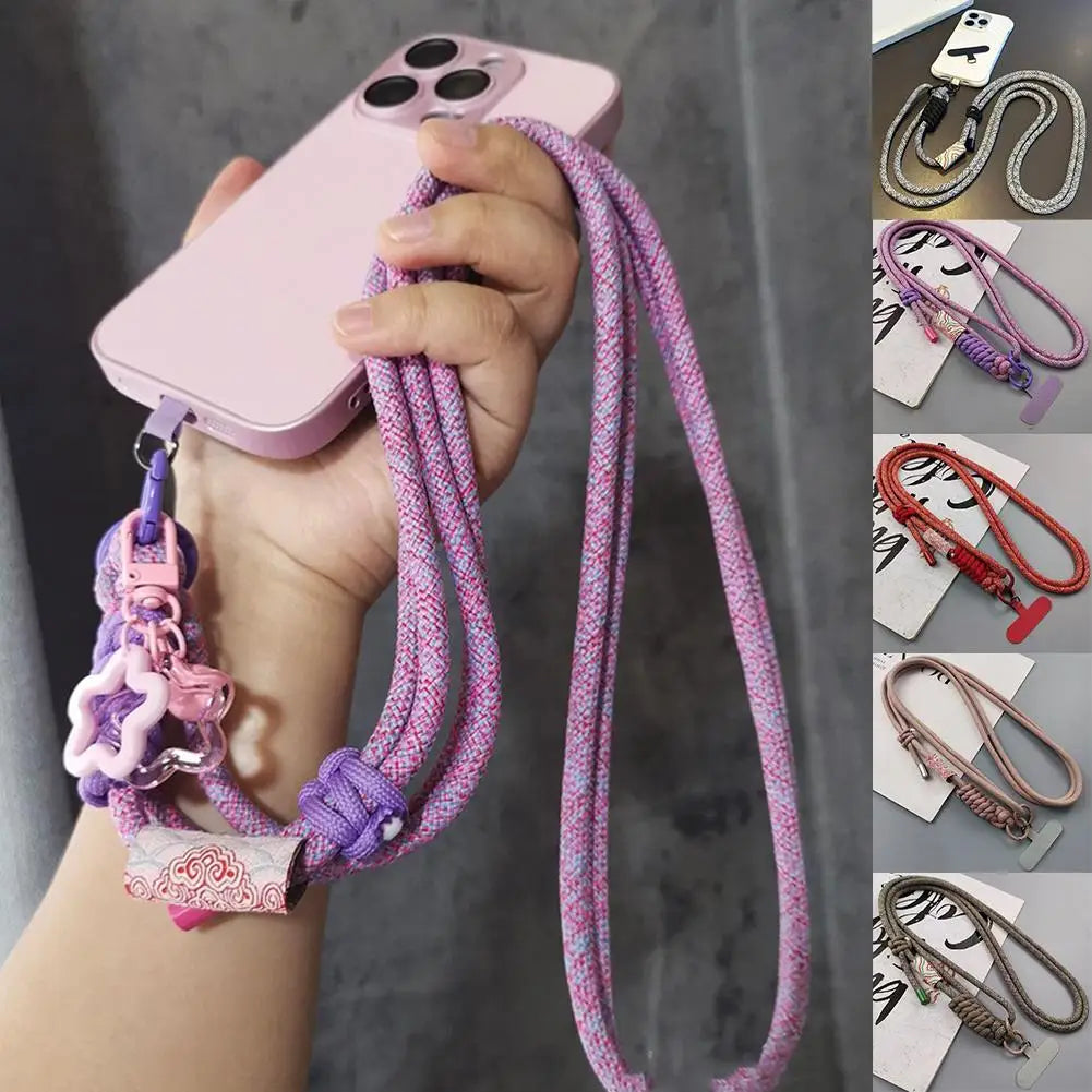 Mobile Phone Lanyard Adjustable Long Crossbody Lanyard Neck Rope Band Shoulder Anti Loss Cell Phone Accessories