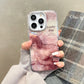 Fashion Glitter Laser Shiny Floral Marble Pattern Shell Case For iPhone 15 Pro Max 16 14 13 11 12 Shockproof Phone Cover Bumper - Caseverse