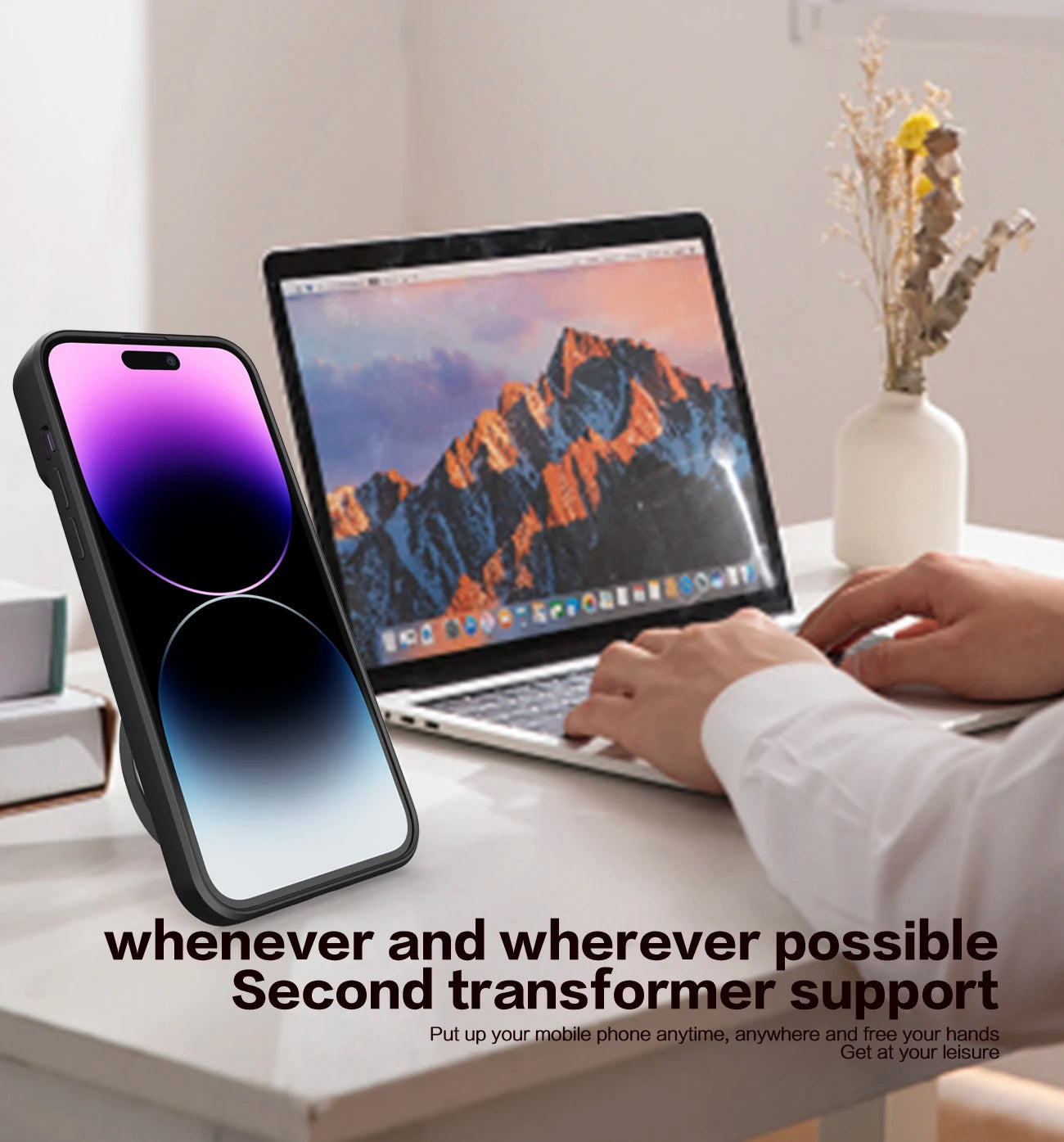 Phone Case Shell For iPhone 11 Pro Max 12 Pro Max Built in Kickstand Protective Military Grade Drop Tested Back Cover - Caseverse
