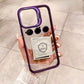 Camera Metal Ring Stand Phone Case For IPhone 15 14 Pro Max 15pro Lens Glass Protection Transparent Phone Cover