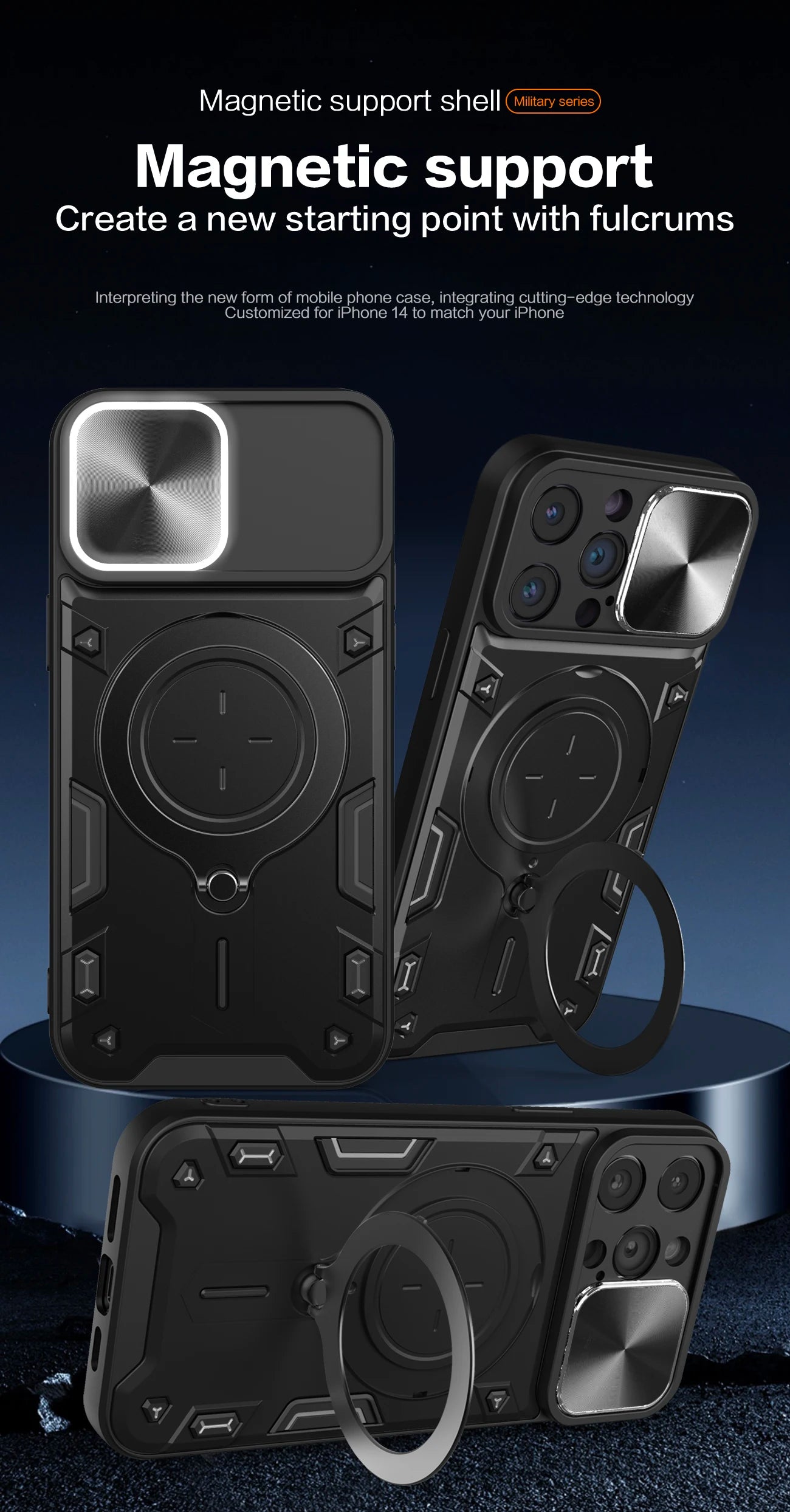 Phone Case Shell For iPhone 11 Pro Max 12 Pro Max Built in Kickstand Protective Military Grade Drop Tested Back Cover - Caseverse
