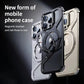 Shockproof Phone Case Z Shape Metal Frame for iPhone 16 Pro 15 14 13 Pro Max Plus Full Aluminium Alloy Magnetic Bracket Cases