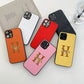 Classic Horse H Cross Leather Fashion Case For Iphone 15 14 13 12 11 Pro Max Mini 7 8 Plus X Xs Xr Max Luxury Phone Cover Funda