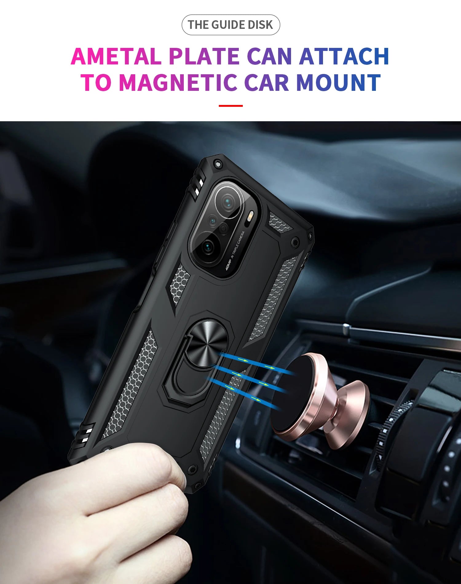 Cover Case for POCO F3 Armor Rugged Military Shockproof Ring Holder Magnet Phone Case for Xiaomi POCO F3 F 3 5G - Caseverse