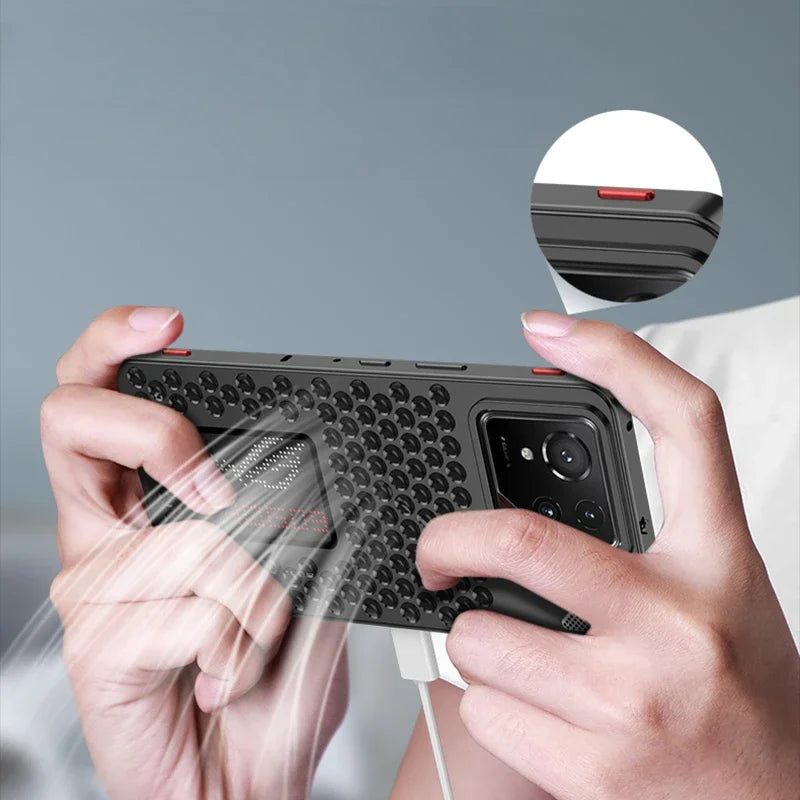 Case For ASUS ROG Phone 9 8 Pro Cover Aluminum Metal Copper Buckle Heat Dissipation Cases For Rog Phone9 Rog9 Rog8 Bumper Funda