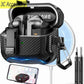 2025 New Phone Stand Case For Samsung Galaxy Buds 3 Pro Case With Secure Lock Clip & Cleaning kit Carbon Fiber Cover For Buds 3