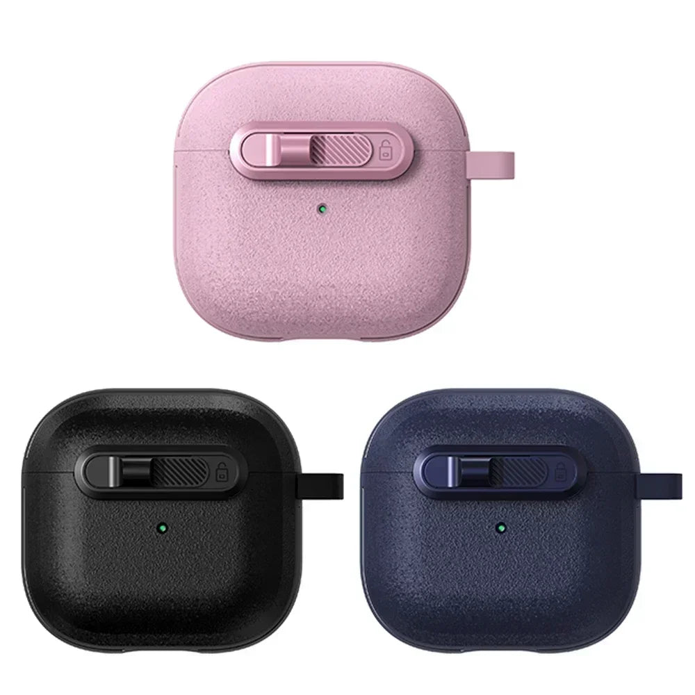 Frosted Earphone Case for Apple Airpods 4 with Cleansing Sets Wireless Headset Cover Magnetic Horizontal Lock Protective Covers