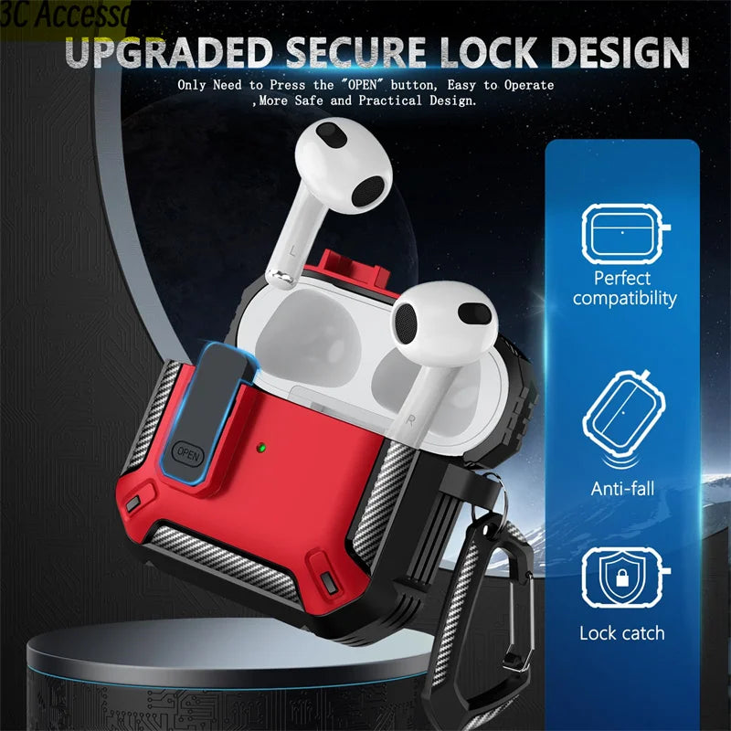 New for AirPods 3rd Gen Case Cover with Cleaner Kit Carbon fiber switch headphone case for Apple AirPods 3 2021 Charging Cases