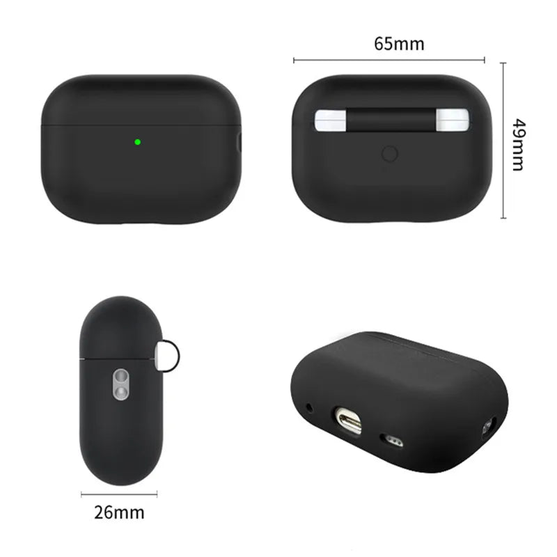 For AirPods Pro 2 2022 Earphone Case with Lanyard Anti-lost Cover [Front LED Visible]  for AirPods Pro 2 Silicone Case