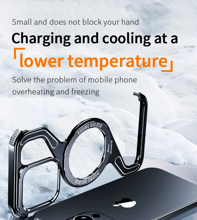 Shockproof Phone Case Z Shape Metal Frame for iPhone 16 Pro 15 14 13 Pro Max Plus Full Aluminium Alloy Magnetic Bracket Cases