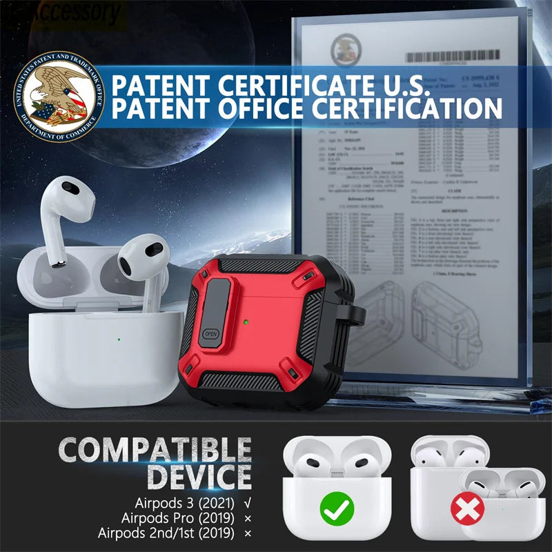 New for AirPods 3rd Gen Case Cover with Cleaner Kit Carbon fiber switch headphone case for Apple AirPods 3 2021 Charging Cases