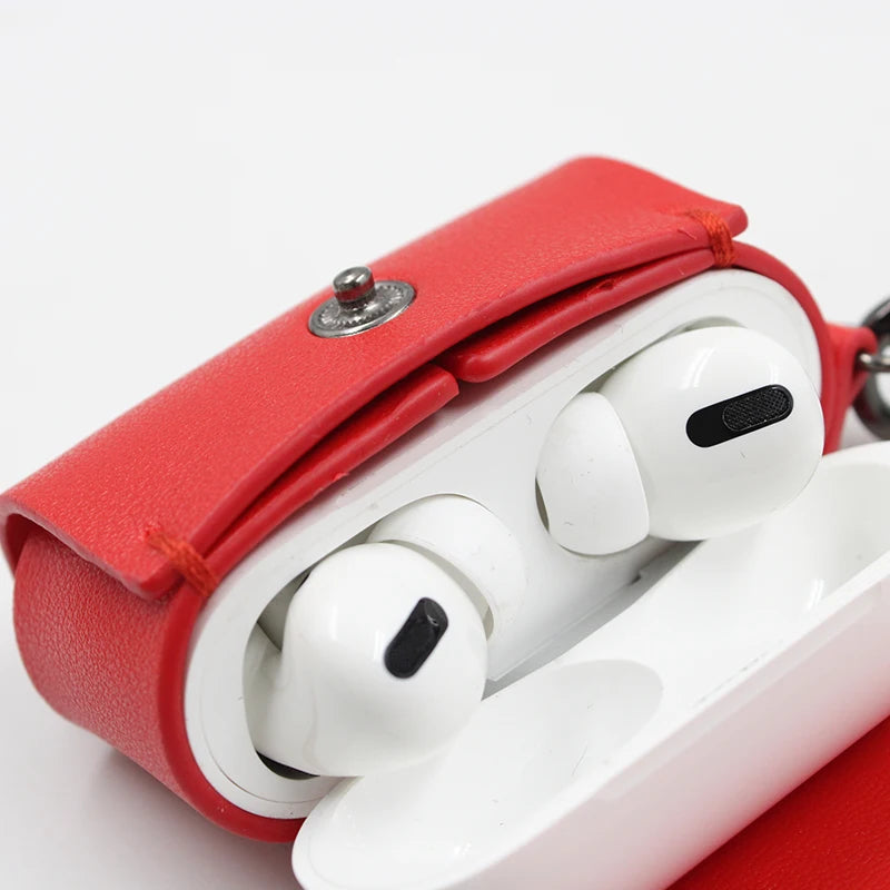 AirPods Pro Case Cover with Straps, Soft Leather Protective Case for Apple AirPod Pro 2nd/1st Generation Case, Case Accessories