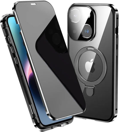 IPhone Anti-Peeping Privacy Screen Metal Bumper Magnetic Case