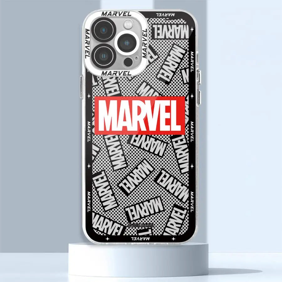 Marvel Logo Cover Phone Case for Motolora Moto G22 G32 G52 G71 G72 G73 Edge 40 Clear Soft TPU