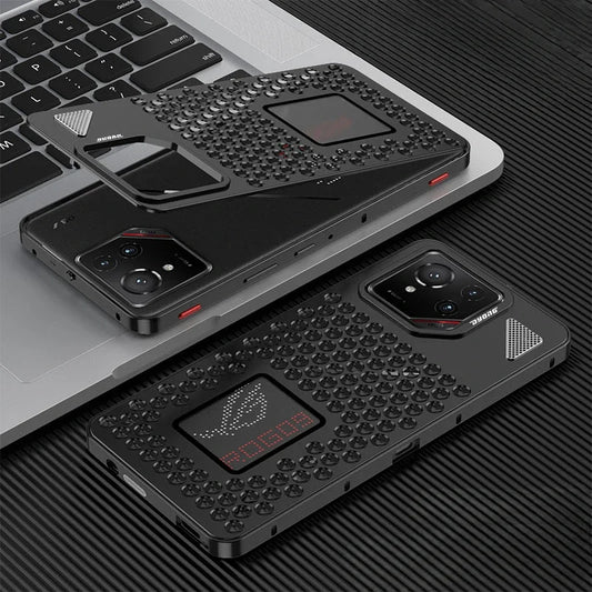 Case For ASUS ROG Phone 9 8 Pro Cover Aluminum Metal Copper Buckle Heat Dissipation Cases For Rog Phone9 Rog9 Rog8 Bumper Funda