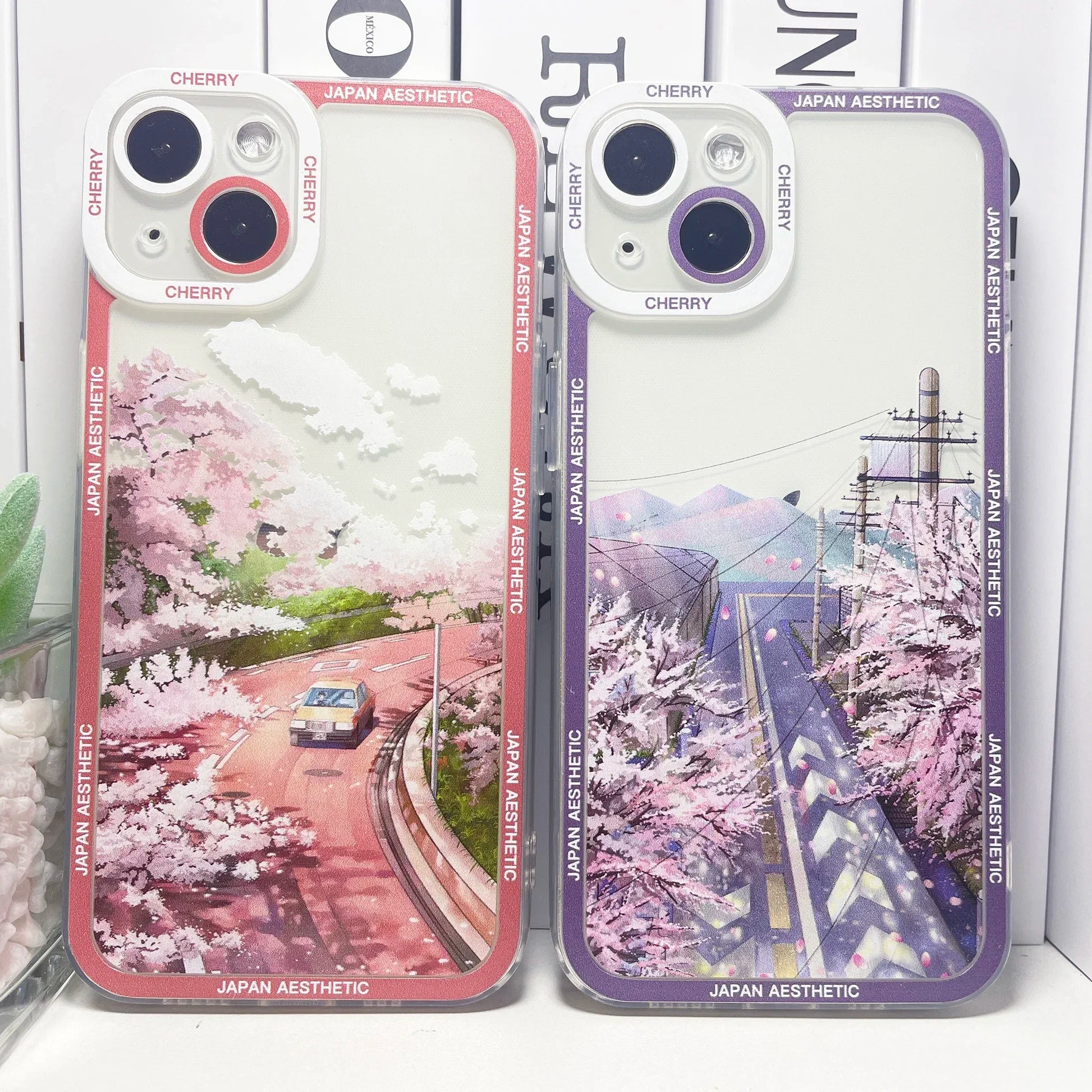 Japanese Anime Aesthetic Cherry Blossoms Silicone Phone Case For iPhone 16 15 14 13 12 11 Pro Max Min Plus Soft Cover - Caseverse