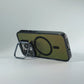 Metal Lens Kickstand Laser MagSafe Phone Case For iPhone 16 16pro max 14 15 Pro 13 12 Magnetic Wireless Charging Hard PC Cover