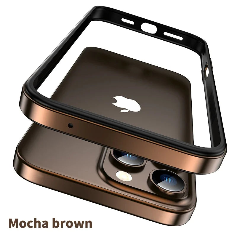 Hybrid Silicone Frame Aluminum Metal Phone Case For iPhone 16 Pro Max 16 Plus 16promax 16pro 16plus Better Heat Bumper