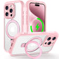 Case for iPhone 16/15/14/13 Pro Max 16 15 14 Plus, Built-in PET Screen Protector with Ring Holder Kickstand, Full Body Cover - Caseverse