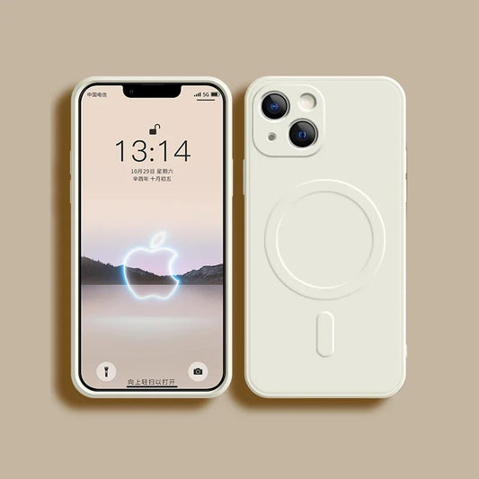 For iPhone 15 Pro Max Luxury Magsafe Magnetic Liquid Silicone Phone Case For iPhone 11 12 13 14 15 16 plus X Xr Protective Cover - Caseverse