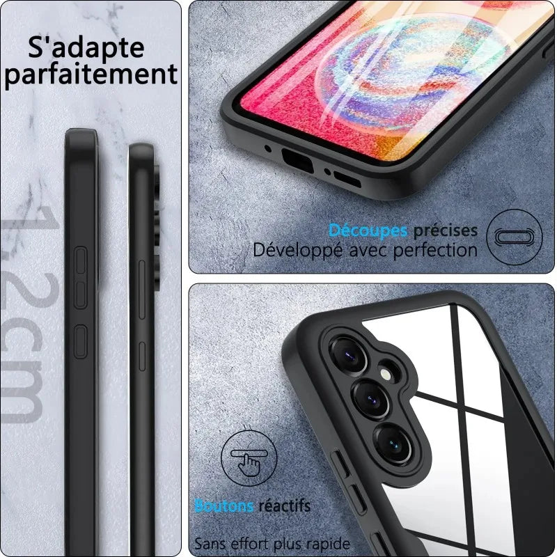 Case For Xiaomi Mi 14T Pro M 14 T P 13T 13 Redmi 14C 13C Mi14T 360 Shockproof Built in Screen Protector Plastic TPU Clear Cover - Caseverse