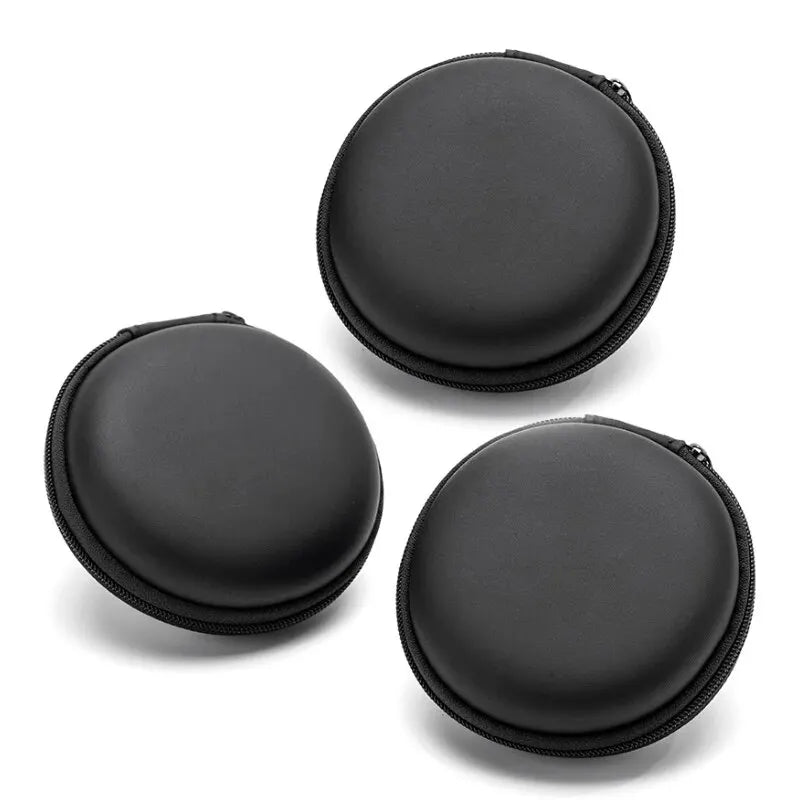 Bluetooth Headset Headphone Hard Case for Wired Earphones Storage Bag Case Portable Travel Shockproof Earbuds Carrying Pouch Bag