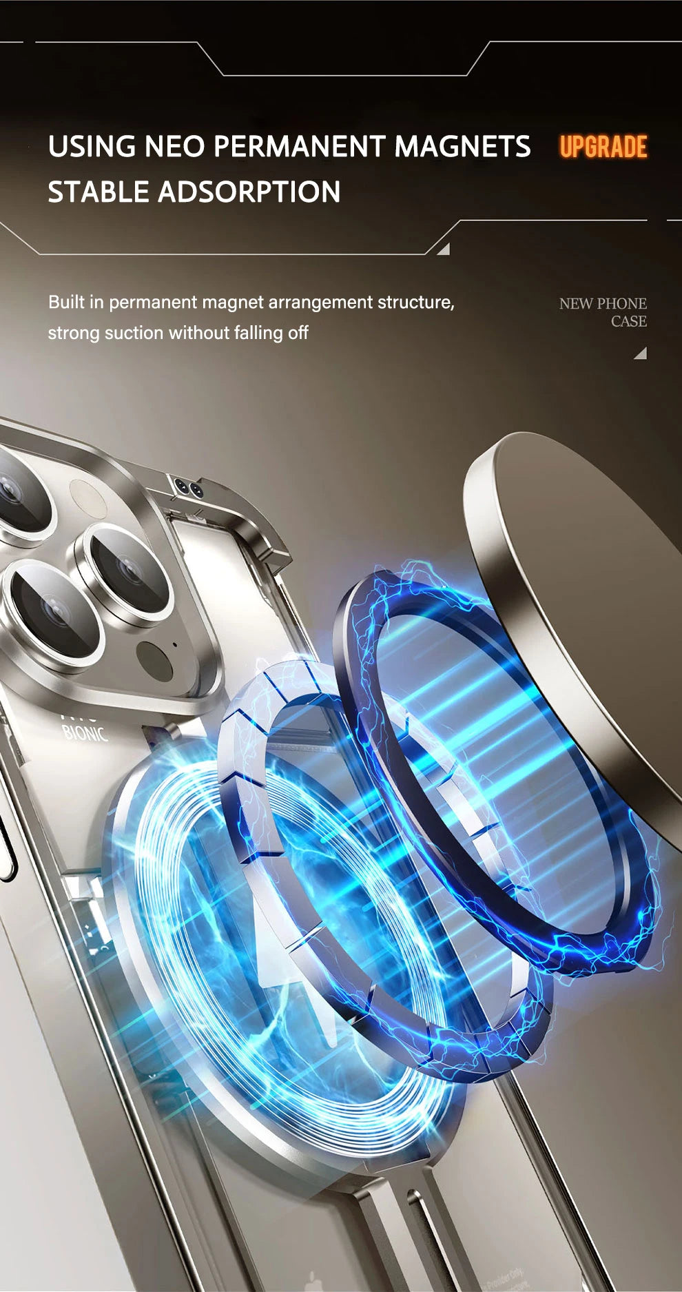 Luxury Magsafe Magnetic Metal Rimless Stand Phone Case For iPhone 16 15 14 13 Pro Max Plus Aluminum Alloy Shockproof Metal Cover
