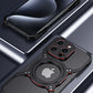 360° Stand Metal Rimless Magnetic Phone Case For iPhone 13 14 15 Pro Max Metal Bumper Lens Protection Metal Skeleton Phone Cover
