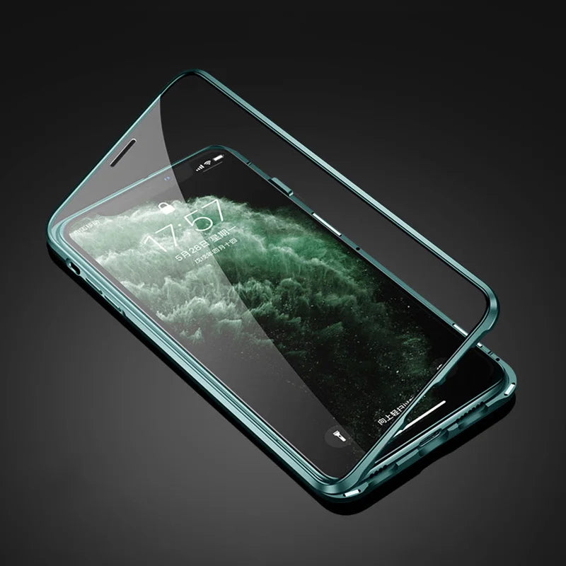 360 Metal Magnetic Case For iPhone 13 12 Mini 11 12 13 14 Pro Max Cases For iPhone X XR XS MAX 7 8 6 6S Plus SE 2020 Cover Coque