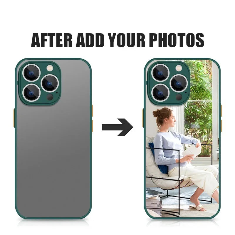 Personalized DIY Customized Name Photo Phone Case For iPhone 16 15 Pro Max 14 13 12 11 Pro Max X XR 7 8 Shockproof Acrylic Cover - Caseverse