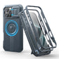 For iPhone 16 Pro Max Rugged Armor Shockproof Case with Built-in Sliding Camera Cover and Built-in Screen Protector Kickstand - Caseverse