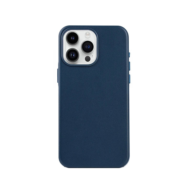 Original Apple Leather With Magsafe Case For iPhone 15 Pro Max 14 Pro Max Plus 14Pro 15Pro Case Wireless Charging Magnetic Cover - Caseverse