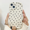 Gradient Love Heart Wavy Phone Case For IPhone 16 15 Pro Max 14 11 13 12 Mini XR 8 7 Plus X XS SE 2022 Clear Soft Silicone Cover - Caseverse