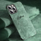 Personalized Luxury Leather Lambskin Case For iPhone 11 12 13 14 15 16 Pro Max Customized Name DIY Cover 11 12 13 14 15 Pro Max - Caseverse