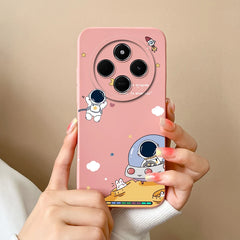 For Redmi 14C Phone Case Cartoon Astronaut Full Coverage Anti Drop Funda For Xiaomi Redmi 14 C Soft Liquid Silicone Bumper Capa