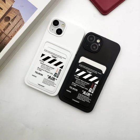 Luxury Street AIR Shoes Brand Wallet Card Phone Case For iPhone15Pro Max 11 12 13 14Plus 16Pro  SNEAKERS Silicone Back Cover