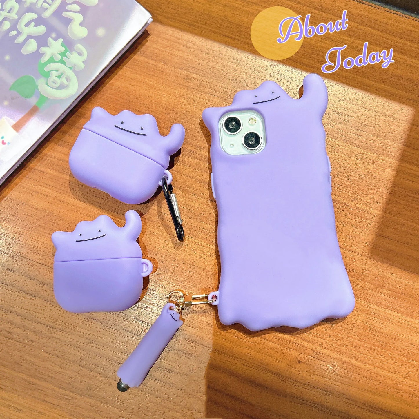 For Airpods 4 Cute Cartoon 3D Ghost Earpods Case for Airpods 1 2 3 Pro 2 Wireless Earphone Cover Monster Charging Box Stylus Pen