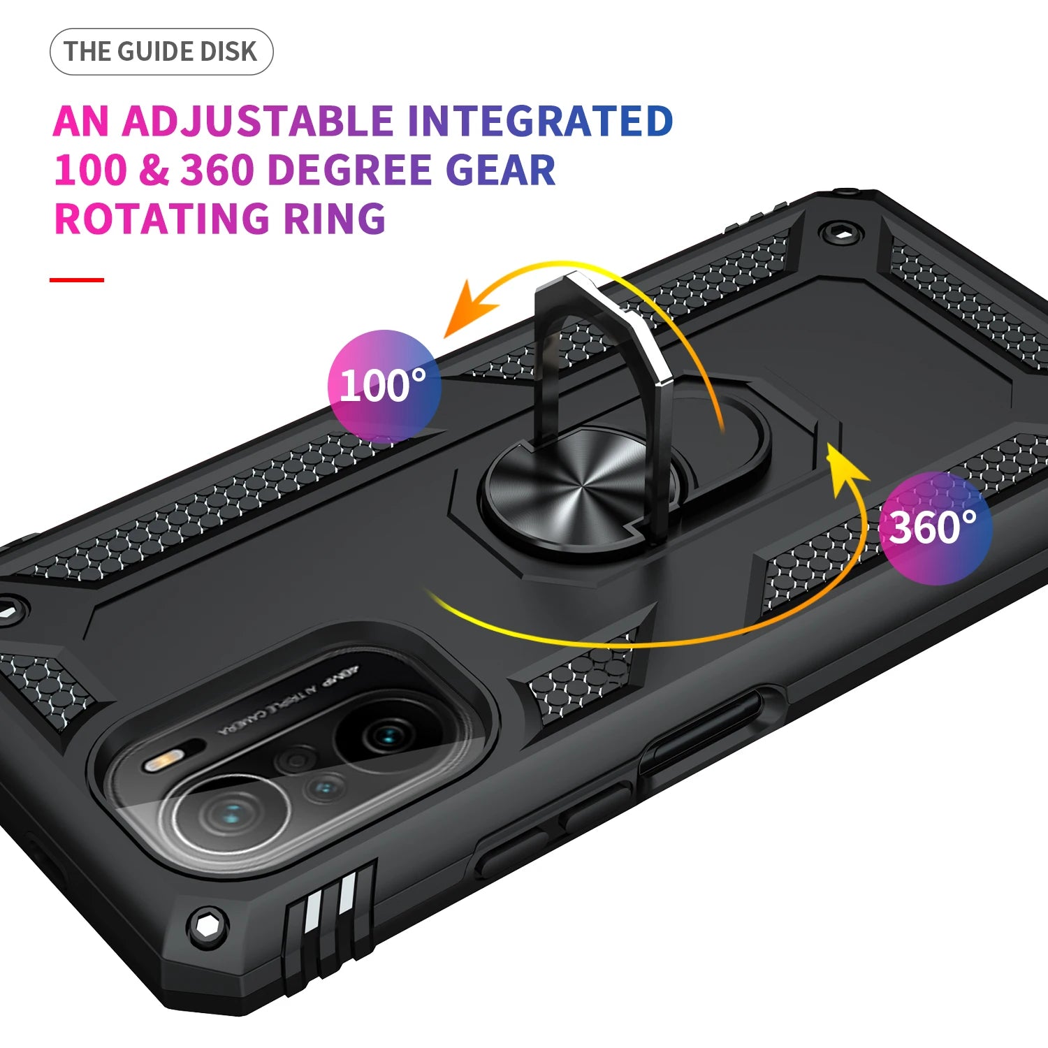 Cover Case for POCO F3 Armor Rugged Military Shockproof Ring Holder Magnet Phone Case for Xiaomi POCO F3 F 3 5G - Caseverse