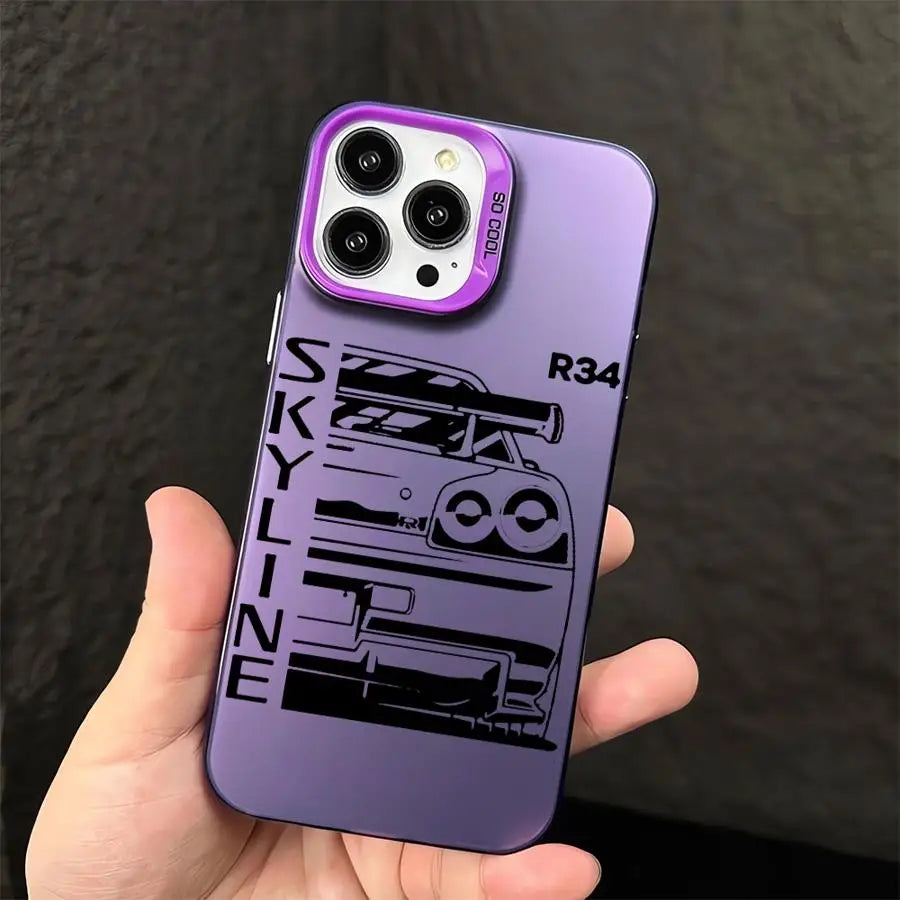JDM Dream Car Cool Cover Phone Case for iPhone 16 Pro 15 Pro Max 14 13 12 11 XS 14 Pro Max 16 Plus 14Pro 12Pro Soft Shell - Caseverse