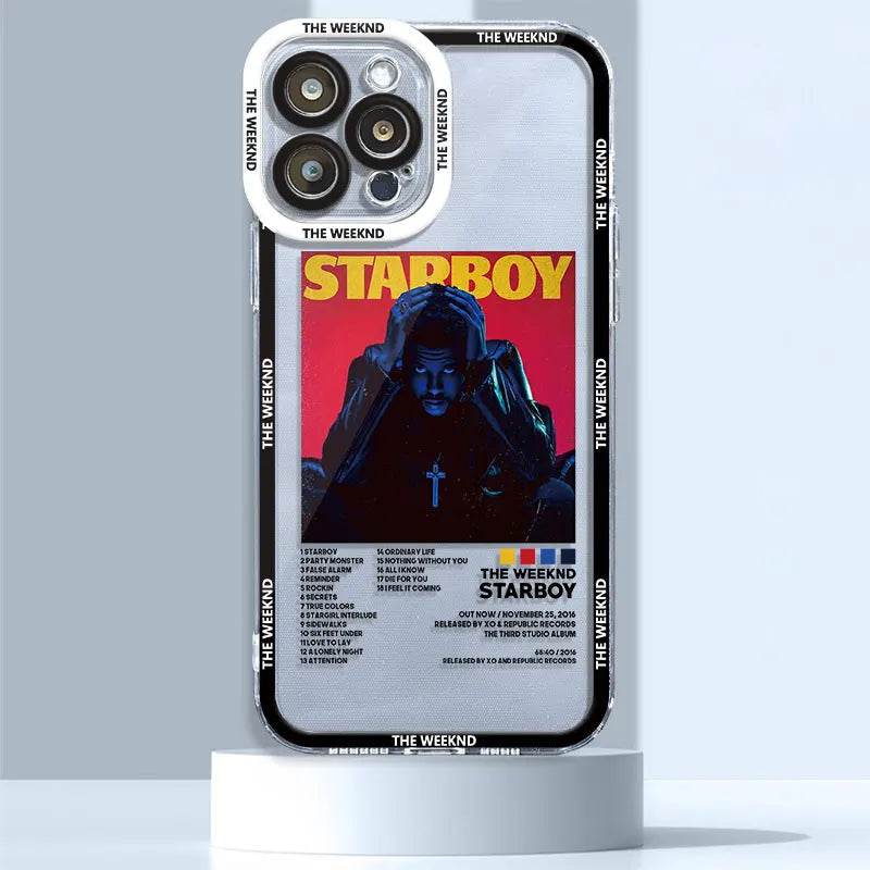 The-Weeknd Fashion Cool Musi Case for iPhone 15 Pro 11Pro Max XR 12 13 Mini XSmax 14 7 Plus SE 6 8 X XS Phone Clear Fundas Cover