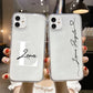 Personalized Custom Name Phone Case For iPhone 13 12 11 14 15 16 pro 16 14 15 Plus Xs MAX XR 12 13 Mini Clear Cover Capa Fundas - Caseverse