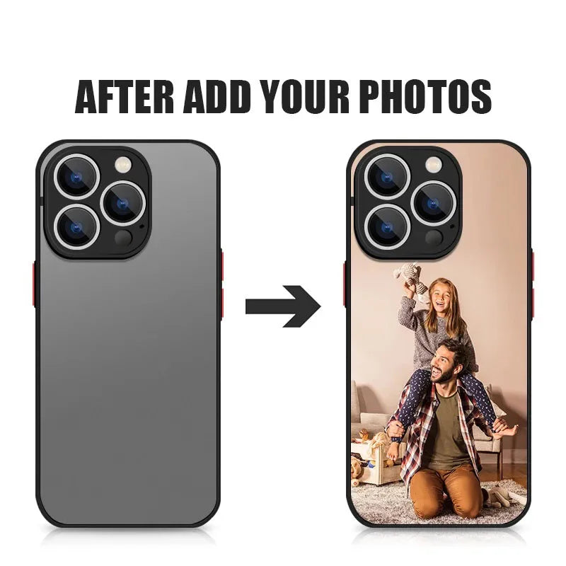 Personalized DIY Customized Name Photo Phone Case For iPhone 16 15 Pro Max 14 13 12 11 Pro Max X XR 7 8 Shockproof Acrylic Cover - Caseverse