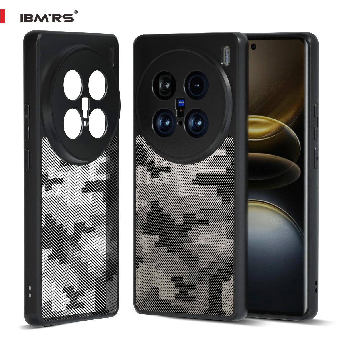 IBMRS for vivo X100 Ultra Case,Dual Layer Military Grade Drop Shockproof Protection Cell Phone Cover -  (Camo Black) - Caseverse